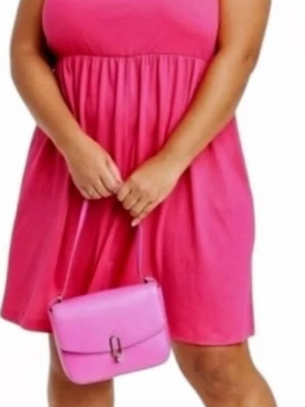 Ava & Viv Hot Pink Scoop Neck Sleeveless Dress  XXL